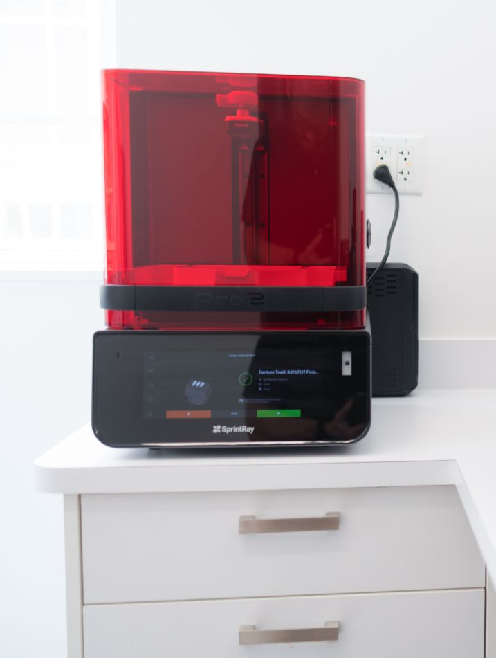 Dental milling machine on a countertop