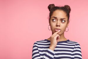 Woman wondering if she’s at risk for gum disease