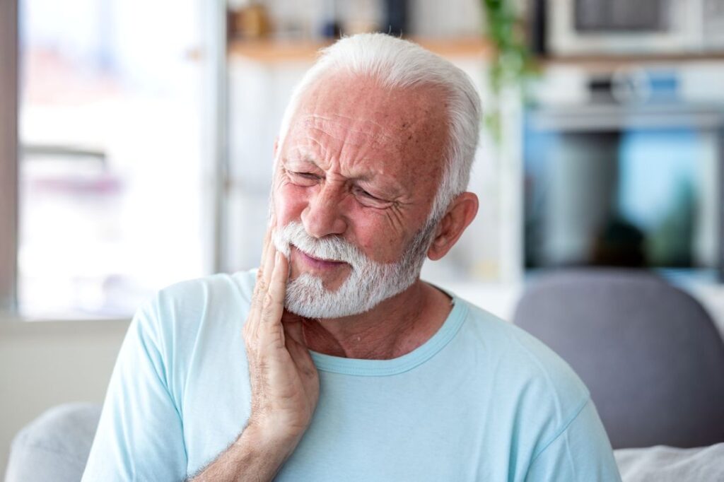 A man with a toothache